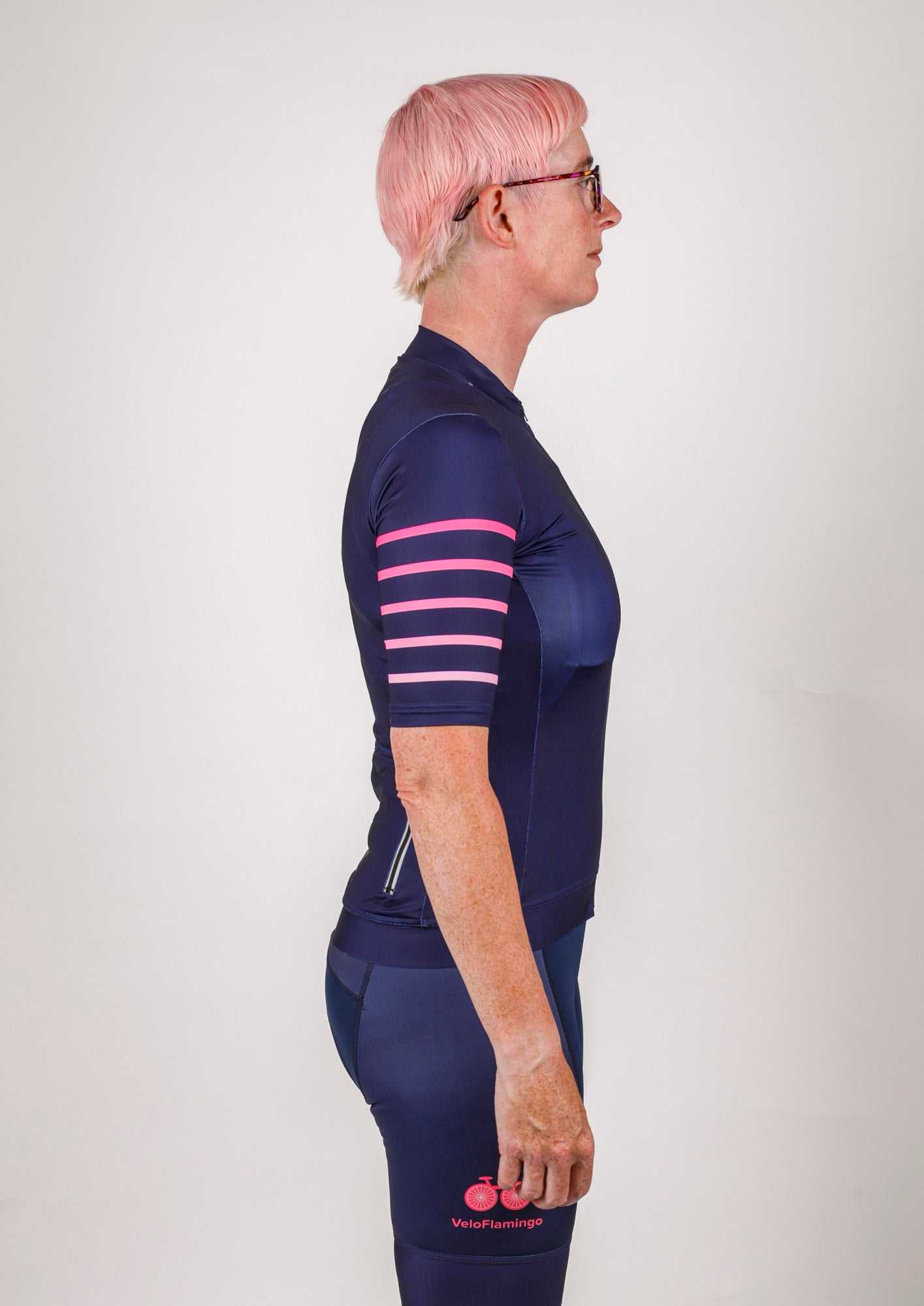 Navy Indy Womens Cycling Jersey Left