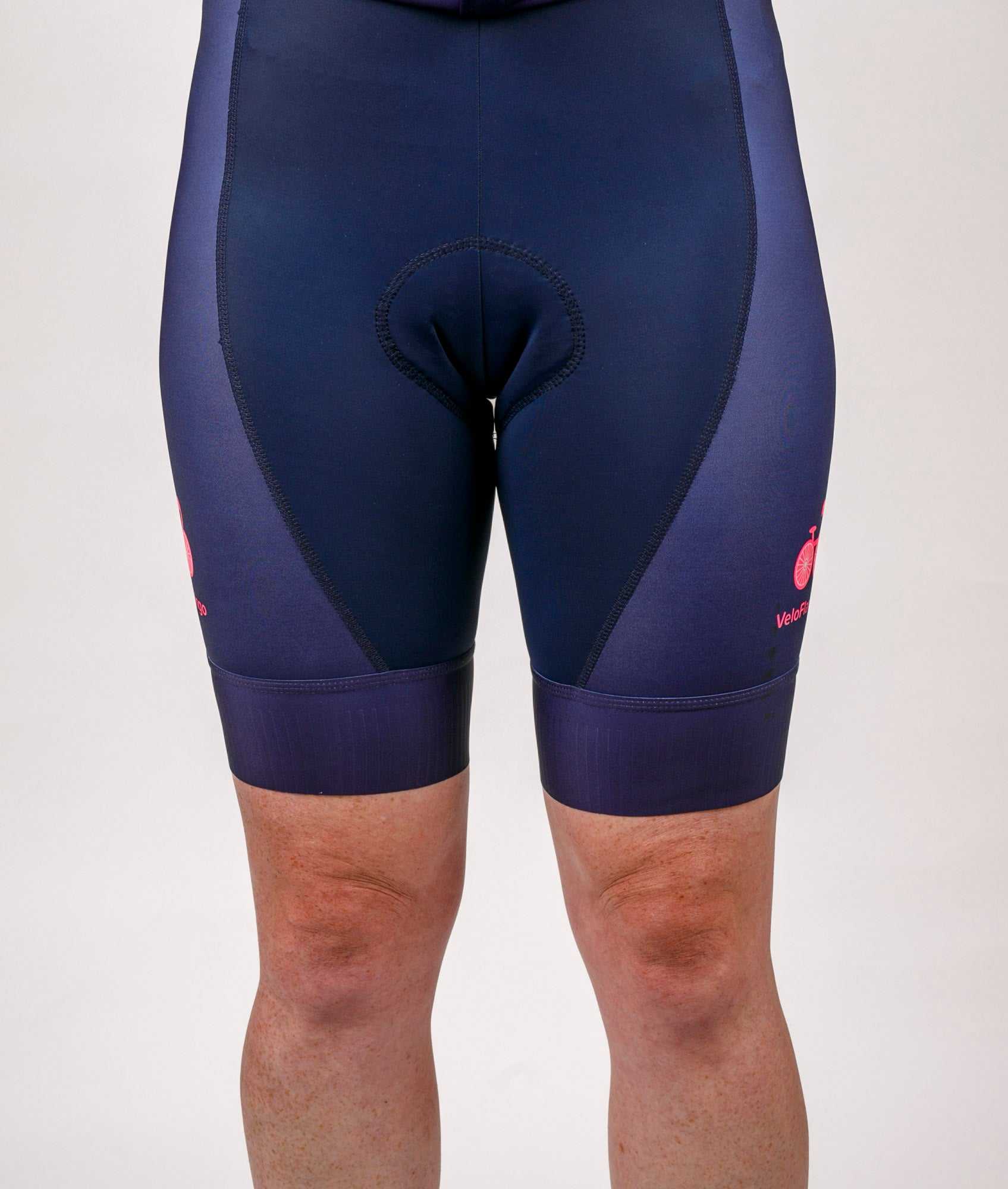 Navy Cycling Bib Shorts for Women – Comfort & Performance sorted - navy cycling bib shorts - front view