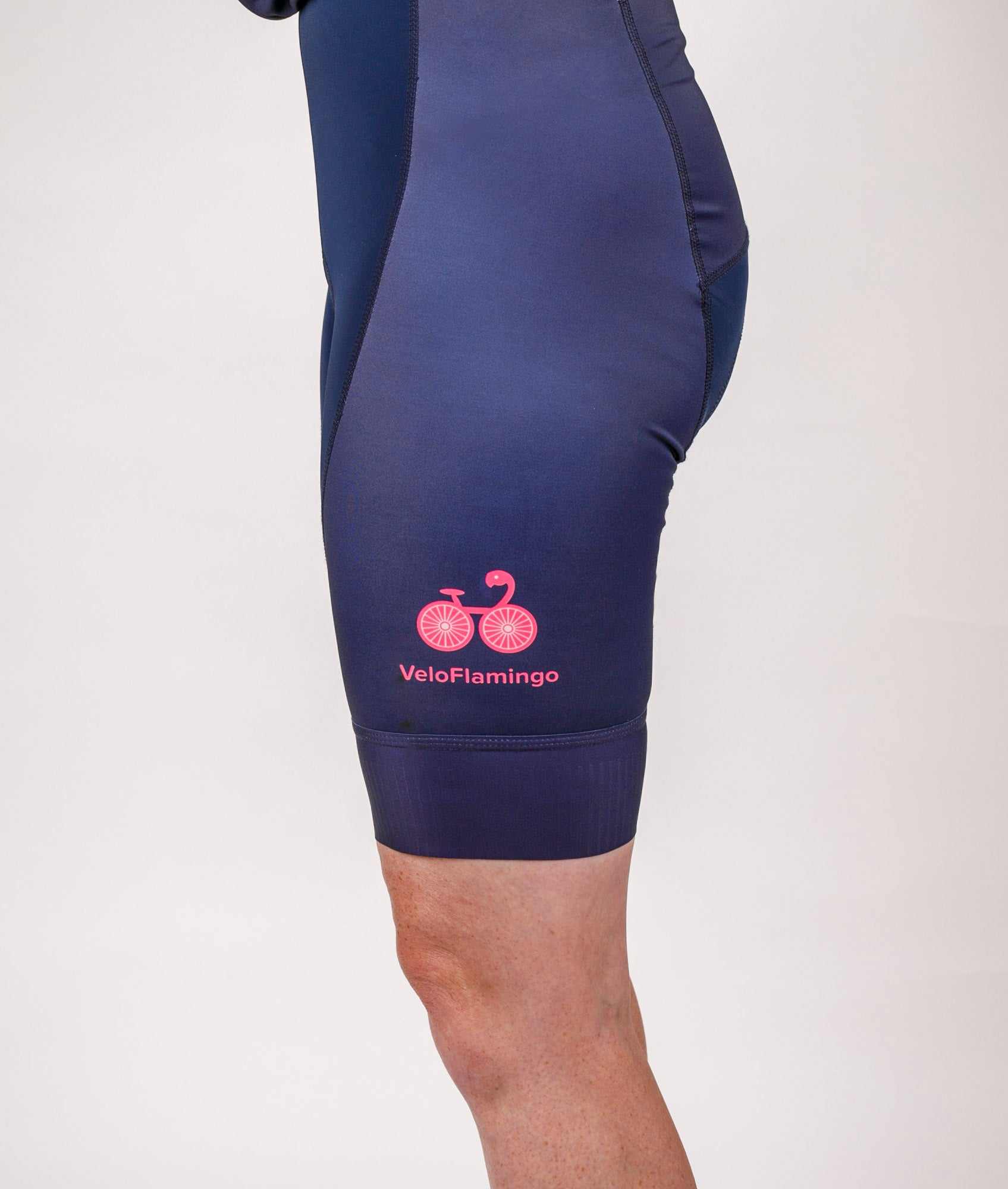 Navy Cycling Bib Shorts for Women – Comfort & Performance sorted - navy cycling bib shorts - side view