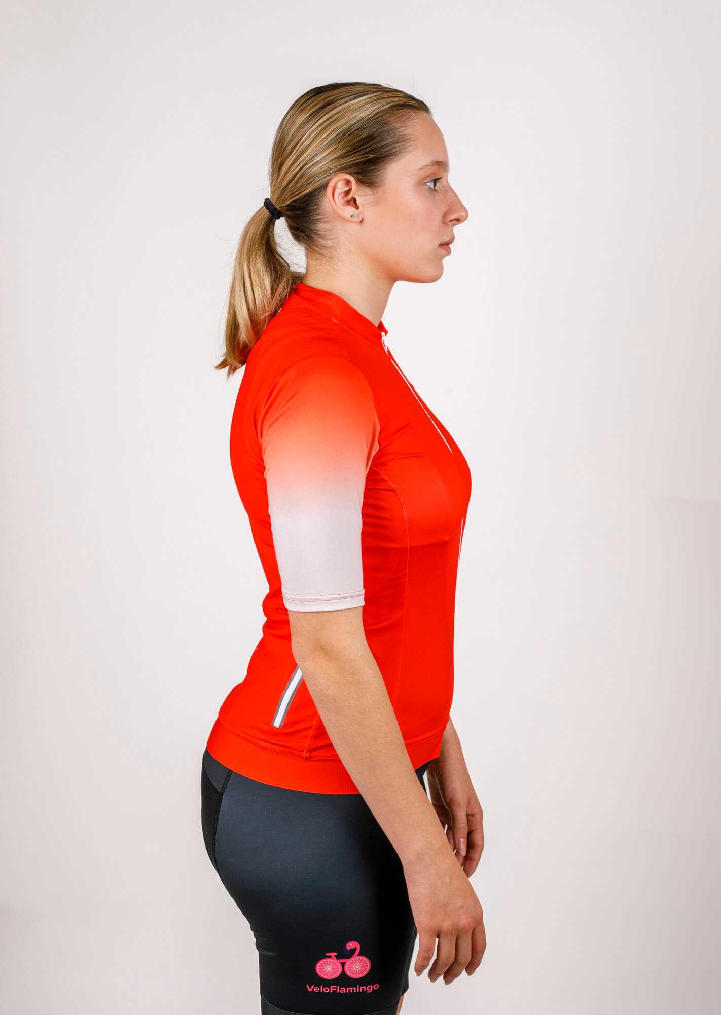 Orange Ombré Womens Cycling Jersey - Stylish Womens Specific Fit