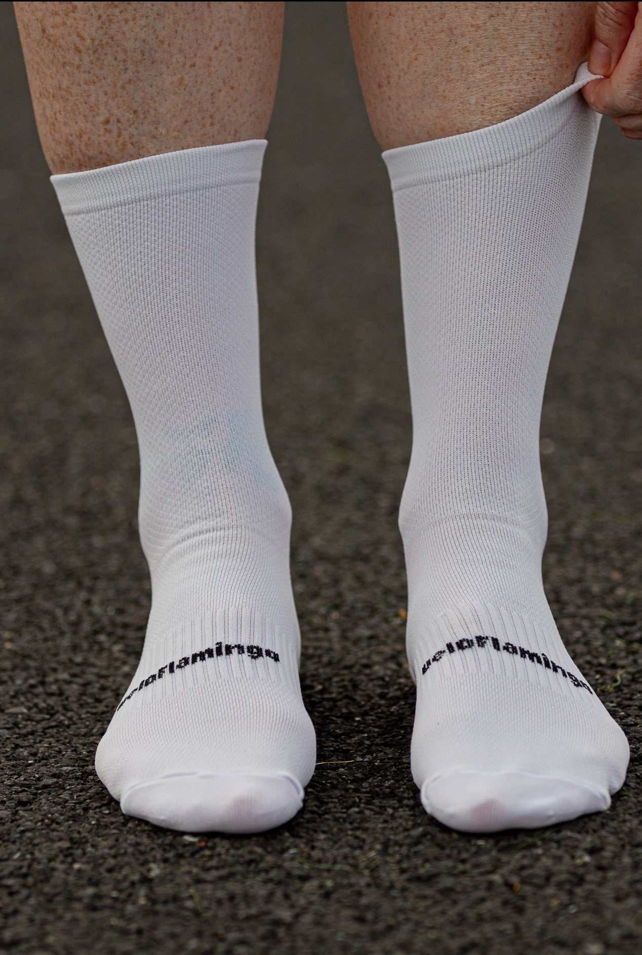 Orange Ombré Bundle - white cycling compression socks