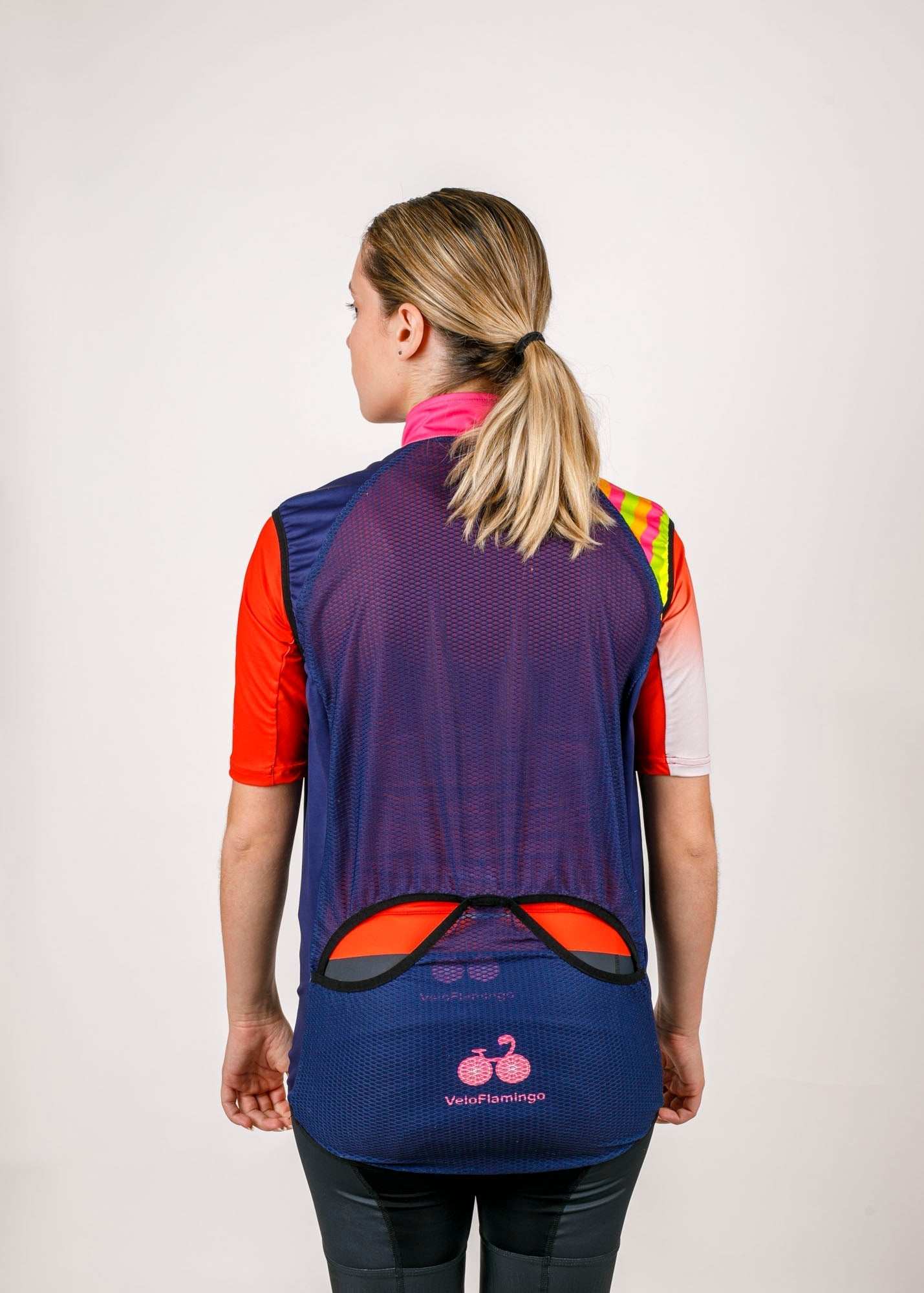 Navy Gilet – Lightweight & Durable - view of mesh rear panel